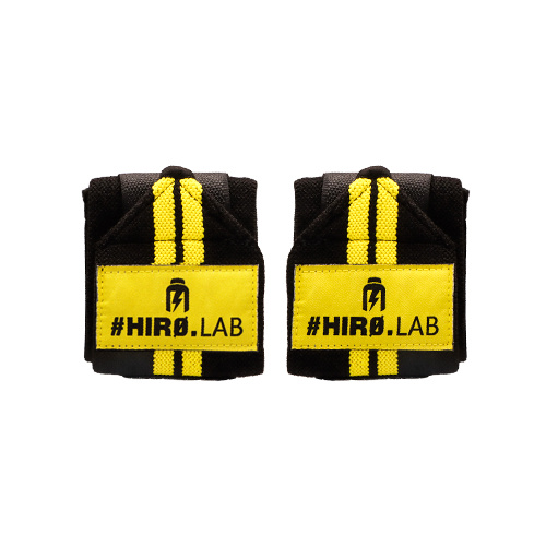 Hiro Lab Wrist Wraps - 2pcs Black/Yelow