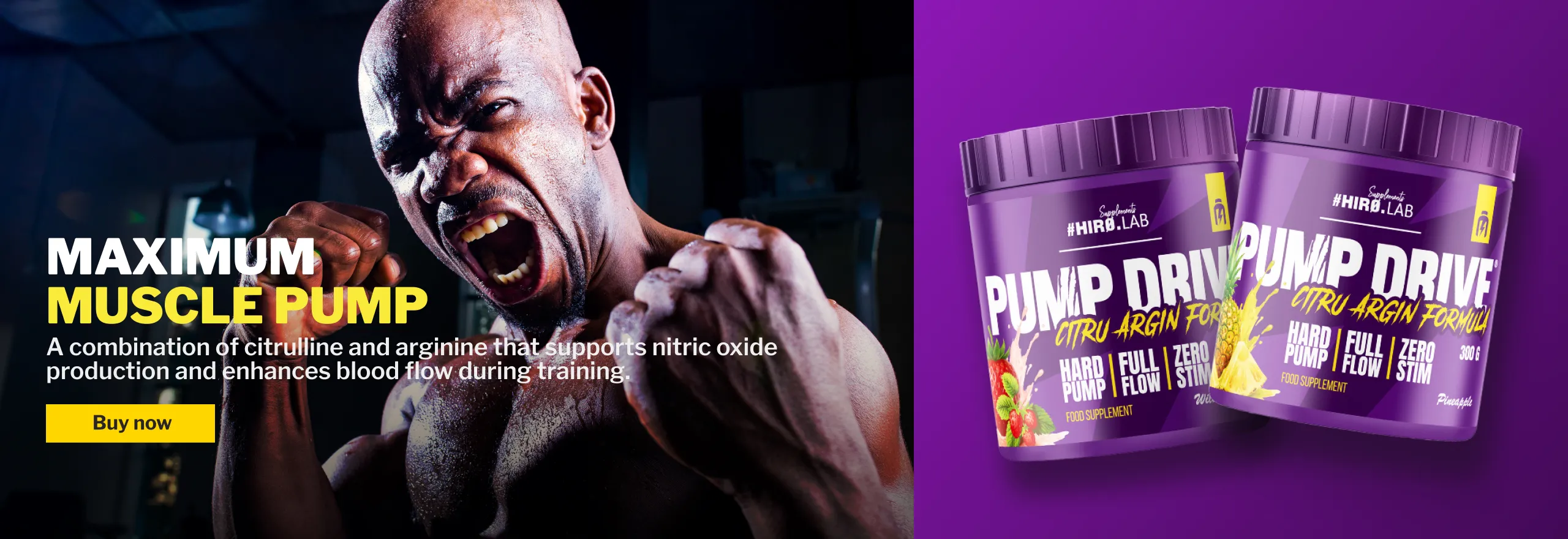 Hiro Lab Pump Drive muscle pump banner